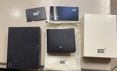 Nueva Cartera Montblanc Meisterstück 6cc Grano Suave Cuero Negro 114467 Foto 1 de 4