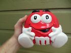 M&M's Ceramic Candy Cookie Jar with Lid Canister RED Mars Minis 2002