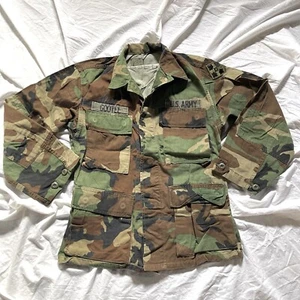 Vintage 80s Army X-small X-Short Combat Woodland Camo Field Jacket Coat BDU - Bild 1 von 8