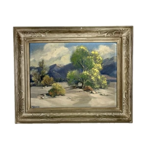 MARY JARRETT VINTAGE IMPRESSIONIST PLEIN AIR DESERT LANDSCAPE OIL PAINTING - Picture 1 of 24