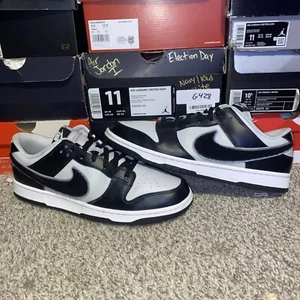 Size 13 - Nike Dunk Low Chenille Swoosh - Black Grey Fog - Picture 1 of 8