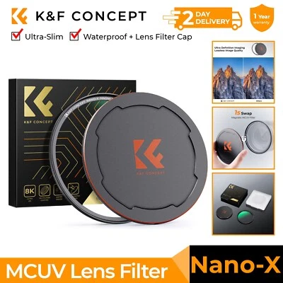 K&F Concept Magnetic MC UV Lens Protection Filter for Camera Lens Nano-X 49-82mm - Image 1 of 4
