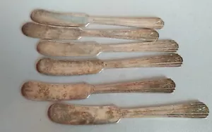 Vtg / 1940's Avon Silverplate Butter Knives / Set of 6 - Picture 1 of 4