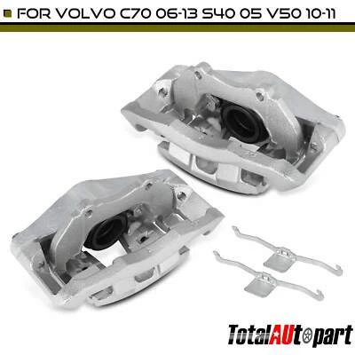2x Disc Brake Caliper w/ Bracket for Volvo C70 2006-2013 S40 2005 V50 Front Side - Image 1 of 4