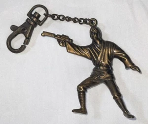 1995 Star Wars 2.5" Key Chain Luke Skywalker with blaster Brass/bronze - Picture 1 of 2