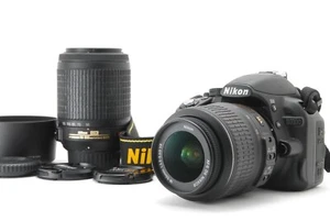"1040 shots" 【MINT】 Nikon D3100 Nikkor AFS 18-55 55-200 SLR Digital Camera Japan - Picture 1 of 9