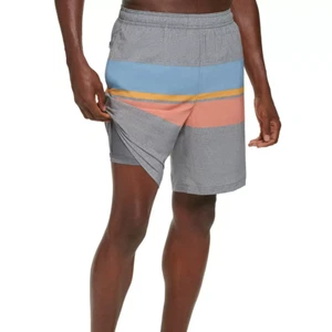 Corto de baño Kirkland Signature para hombre, bolsillo trasero con cremallera, cordón interior, gris, M - Imagen 1 de 6