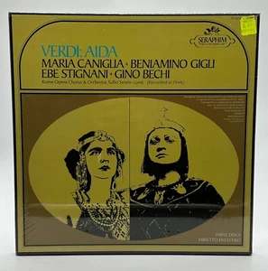 Verdi Aida Caniglia Gigli Rome Opera Serafin IC-6016 Vinyl Record 12" LP SEALED - Picture 1 of 2