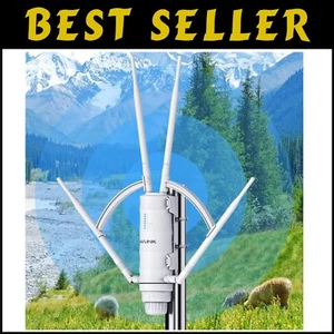 High-Speed AC1200 Outdoor WiFi Range Extender with Dual Gigabit Ethernet Ports - Photo 1/11