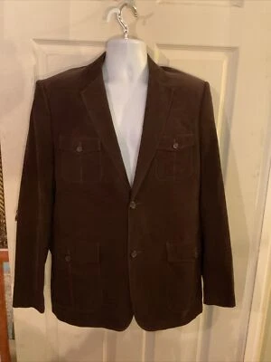Perry Ellis Men’s Brown Corduroy Blazer Jacket - Image 1 of 4