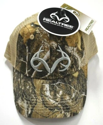Realtree Unisex Camo Beige Mesh Back Prostaff Richardson Hat Adjustable Strap OS - Image 1 of 4