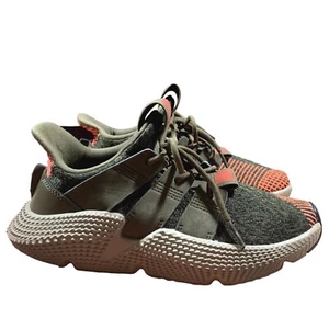 Adidas Prophere Trace Sneakers Youth Boys Size 4.5 Olive Solar Red Running Shoes - Picture 1 of 13