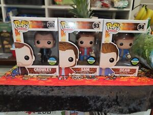 Funko SUPERNATURAL Convention Exclusive Lot! BLOODY SAM+ DEAN + CROWLEY!