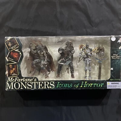 🤩McFarlane's Monsters Icons of Horror Figures 3 包 2006 全新带盒 如图所示 🤩 — 第 1/4 张图片
