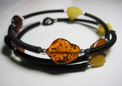 Elegant Black Natural Baltic Amber Bracelet !!!  - Image 1 of 3