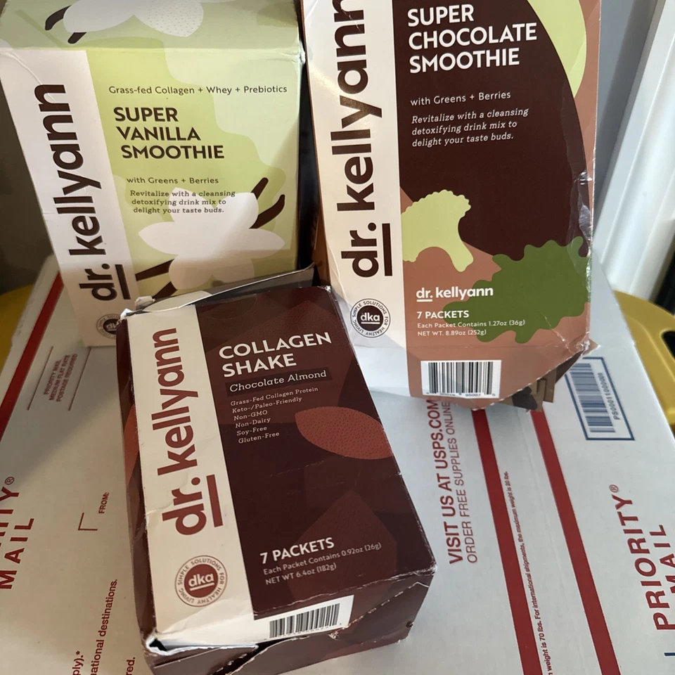 Lote Dr. Kellyann Super Baunilha, Ceia Chocolate e Choc Amêndoa Colágeno Leia - Imagem 1 de 4