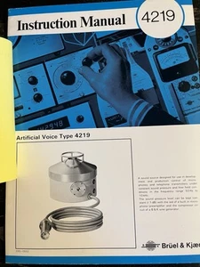 Bruel & Kjaer INSTRUCTION MANUAL 4219 English ORIGINAL - Imagen 1 de 1