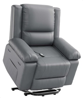 Electric Lift Recliner Chair Heat Massage PU Leather Power Lift Recliner Elderly - Image 1 of 4