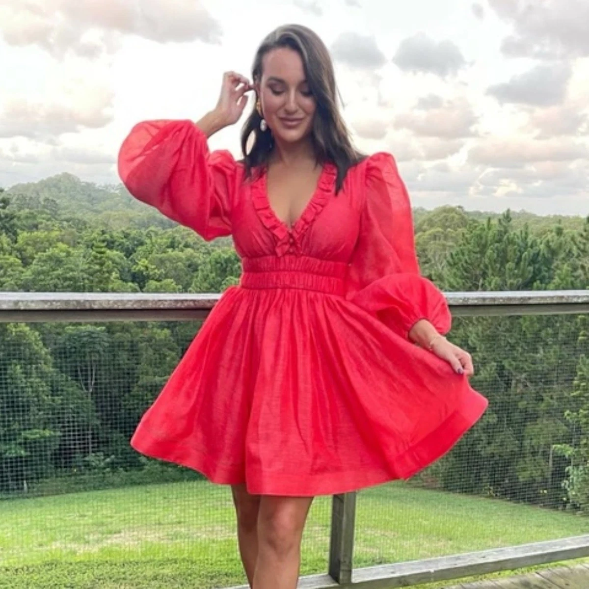 【美品】ZIMMERMANN オールインワンフラワープリントミニドレス 美品】ZIMMERMANN オールインワンフラワープリントミニドレス