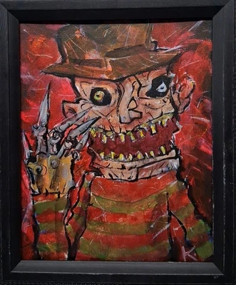 Pintura Original Monstruo Freddy Arte Popular Thayer ÚNICA EN SU CLASE Monstruos Bichos Terror Foto 1 de 4