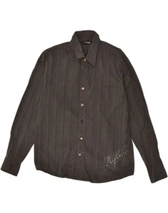 Camisa RIP CURL Para Hombres Grant Fit Mediana Gris Rayas Algodón AA06 - Imagen 1 de 4