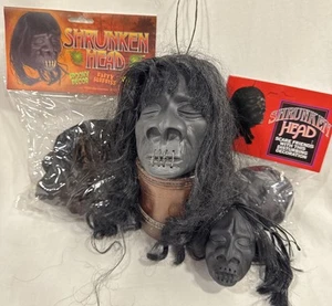 Vintage NOS Shrunken Heads Hanging Decor Car Mirror Curiosity LARGE & SMALL Odd - Picture 1 of 22