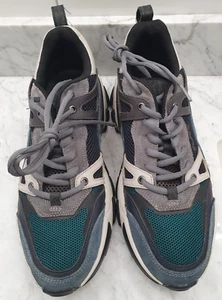 Michael Kors Nick Mixed Media Trainer Mens Sz. 10.5M Leather Canvas Mesh - Picture 1 of 18