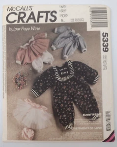 McCall's 1991 Craft Pattern #5339 Clothes for Country Rabbit, Bunny Wraps - Picture 1 of 4