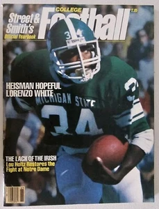 1986 STREET AND SMITHS COLLEGE FOOTBALL JAHRBUCH MICHIGAN STATE LORENZO WEISS - Bild 1 von 2