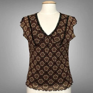Vintage Y2K Womens Top PM Petite Black Babydoll Classic Fairy Grunge Whimsigoth - Picture 1 of 17