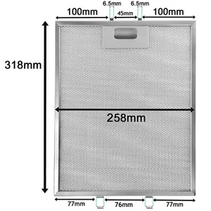 Metal Mesh filter For HOTPOINT Cooker Hood Extractor Vent Fan 318 x 258 mm - Picture 1 of 4