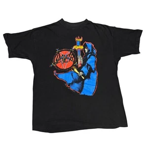 Camisa Slayer Vintage Grande Gira Años 90 Puntada Única Concierto Banda de Metal Camiseta Brockum - Imagen 1 de 18