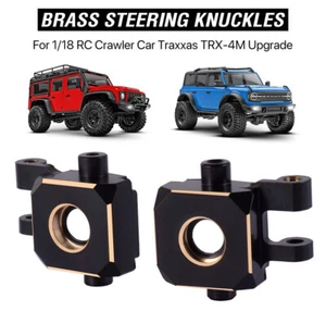 2x Brass Knuckles Steering Block Knuckle for Traxxas TRX-4M 1/18 RC Crawler Cars - Picture 1 of 14