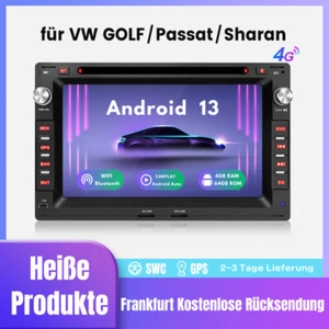 CarPlay Android 13 Autoradio GPS Navi Für VW Polo Golf 4 Passat B5 T5 WIFI DAB+ - Bild 1 von 12