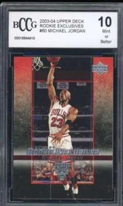 2003-04 Upper Deck Rookie Exclusives #60 Michael Jordan Card BGS BCCG 10 Mint+ - Picture 1 of 2