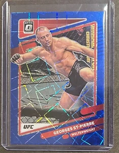 2022 Donruss Optic UFC Georges St. Pierre #57 Blue Laser Prizm Parallel! - Picture 1 of 2