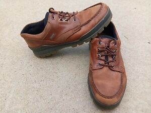 ECCO Track GoreTex Mens Low Top Outdoor Leather Shoes sz 45 EUR 11-11.5 US Brown