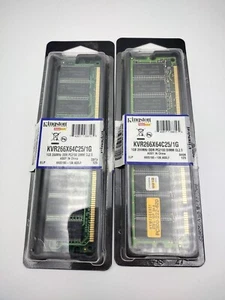 Kingston KVR266X64C25/1G 1GB DDR 184 Pin Desktop RAM Memory x 2 - Photo 1/2