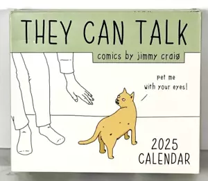 New Calendar 2025 Day-To-Day They Can Talk Comics Pet Me with Your Eyes! In Box - Picture 1 of 6