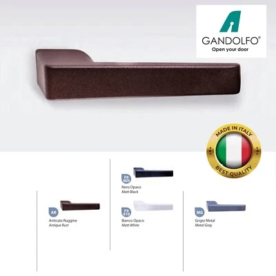 Coppia maniglie maniglia per porte interne mod. SPEZIA ottone design slanciato - Immagine 1 di 2