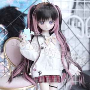 New  For 1/3 1/4 1/6 BJD Doll Princess Wig Girls Long Hair Double tail wig Hair - Picture 1 of 34