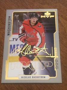 Nicklas Backstrom 2020-21 Upper Deck MVP Hockey Gold Autograph Card