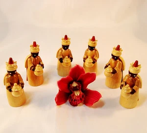 6 Erzgebirge Figuren Krippenfiguren Handarbeit Krippe Figur / ba 650 - Bild 1 von 5