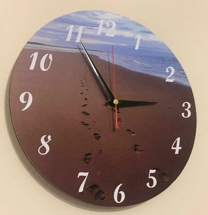 Personalised Custom MDF Wall Clock Any Photo/Logo/Text/Image Printed Best Gift - Image 1 of 4