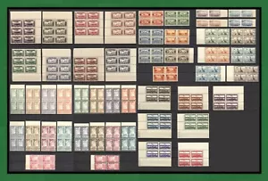 S1176, 1937-50, Sets im 6er & 4er Block inkl. Ovpt., Luftpost & Imperf Paar, postfrisch - Bild 1 von 18