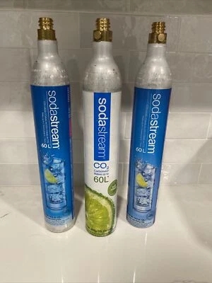 3 SodaStream CO2 EMPTY/HALF FULL Cylinders~ *READ* Replacement Canisters - Image 1 of 4
