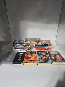 Lot Of 14 Disney VHS Tapes Clam Shell (Tarzan, Lion King, Monsters Inc, Peter... - Picture 1 of 18