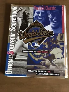 1995 CLEVELAND INDIANS PROGRAM WORLD SERIES VS BRAVES ALSO RARE GAME 4 NOTES LN - Picture 1 of 12