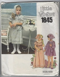 Bolso de vestir Little Vogue 1845 para niñas patrón de bufanda talla 5 incluye transferencia - Imagen 1 de 2