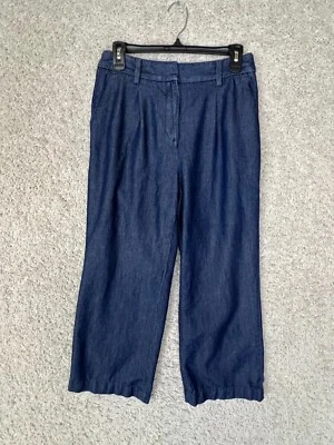 Pantalones TALBOTS Weston para mujer 4P 4 Petite azul tiro alto carrera preppy negocios Foto 1 de 4